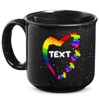 Personalize Autism Heart Custom Text 15oz Campfire Ceramic Mug