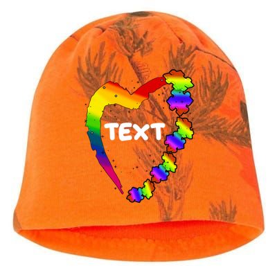 Personalize Autism Heart Custom Text Kati - Camo Knit Beanie