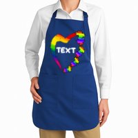 Personalize Autism Heart Custom Text Apron