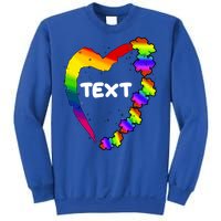 Personalize Autism Heart Custom Text Sweatshirt