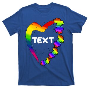 Personalize Autism Heart Custom Text T-Shirt