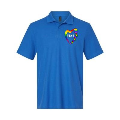 Personalize Autism Heart Custom Text Polo