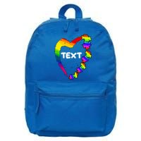 Personalize Autism Heart Custom Text 16 in Basic Backpack