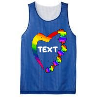 Personalize Autism Heart Custom Text Mesh Reversible Basketball Jersey Tank