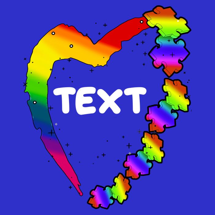 Personalize Autism Heart Custom Text Mousepad