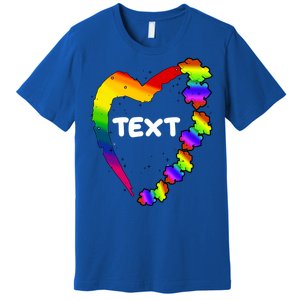 Personalize Autism Heart Custom Text Premium T-Shirt