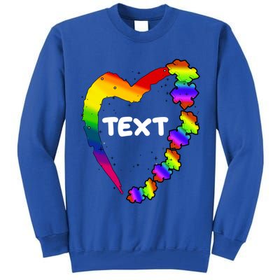 Personalize Autism Heart Custom Text Tall Sweatshirt