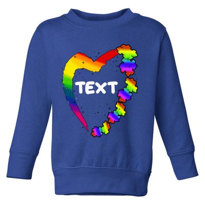 Personalize Autism Heart Custom Text Toddler Sweatshirt