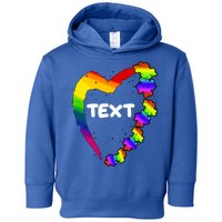 Personalize Autism Heart Custom Text Toddler Hoodie