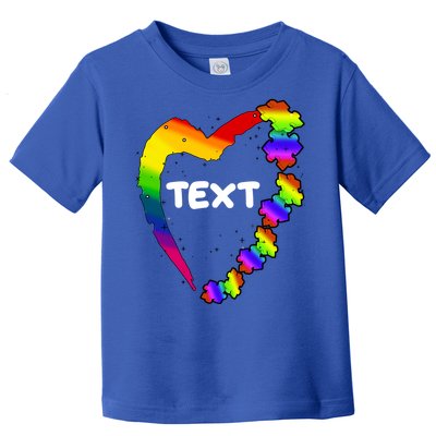 Personalize Autism Heart Custom Text Toddler T-Shirt