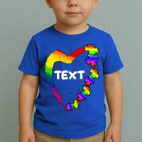 Personalize Autism Heart Custom Text Toddler T-Shirt
