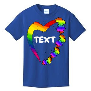 Personalize Autism Heart Custom Text Kids T-Shirt