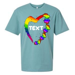 Personalize Autism Heart Custom Text Sueded Cloud Jersey T-Shirt