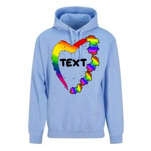 Personalize Autism Heart Custom Text Unisex Surf Hoodie