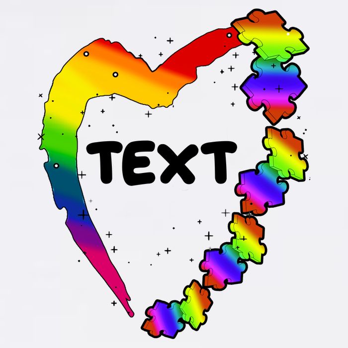 Personalize Autism Heart Custom Text Garment-Dyed Sweatshirt