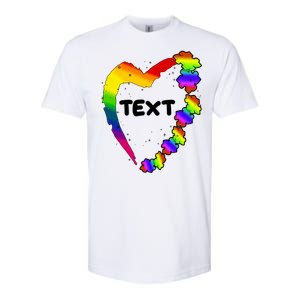 Personalize Autism Heart Custom Text Softstyle CVC T-Shirt