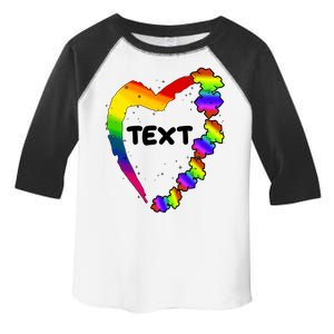 Personalize Autism Heart Custom Text Toddler Fine Jersey T-Shirt