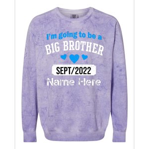 Personalize Big Brother Custom Date And Name Colorblast Crewneck Sweatshirt