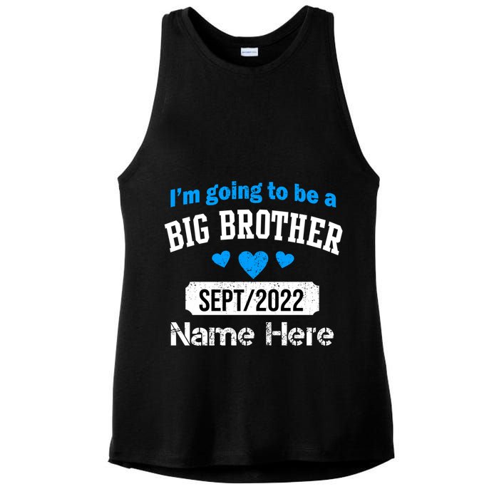 Personalize Big Brother Custom Date And Name Ladies PosiCharge Tri-Blend Wicking Tank