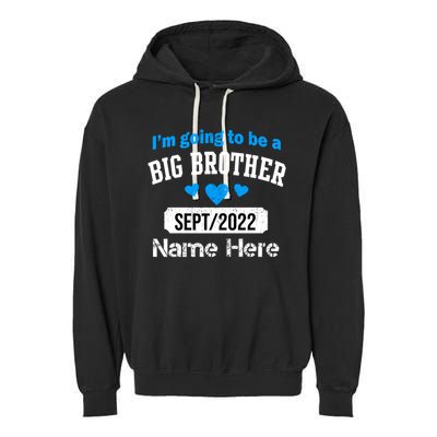 Personalize Big Brother Custom Date And Name Garment-Dyed Fleece Hoodie