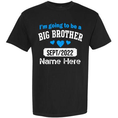 Personalize Big Brother Custom Date And Name Garment-Dyed Heavyweight T-Shirt