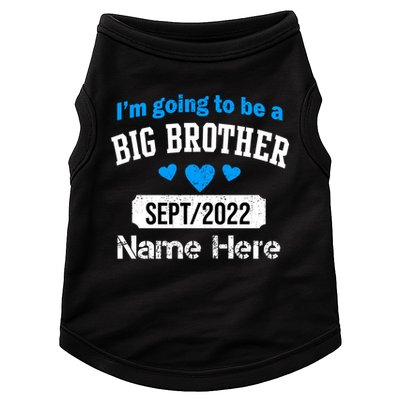 Personalize Big Brother Custom Date And Name Doggie Tank