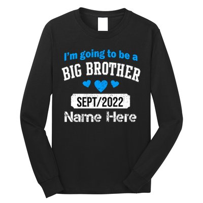 Personalize Big Brother Custom Date And Name Long Sleeve Shirt