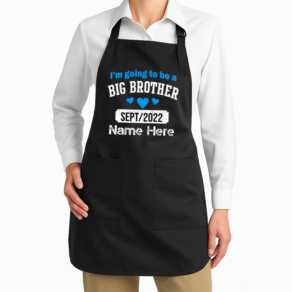 Personalize Big Brother Custom Date And Name Apron
