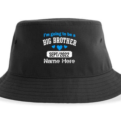 Personalize Big Brother Custom Date And Name Sustainable Bucket Hat