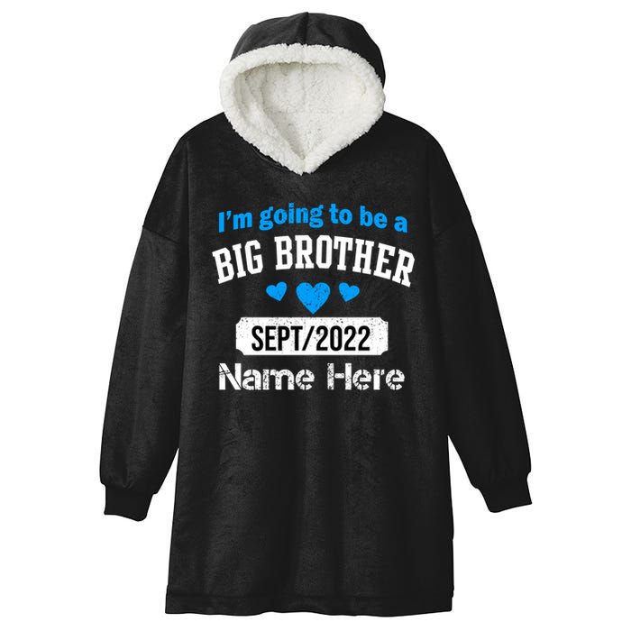 Personalize Big Brother Custom Date And Name Hooded Wearable Blanket