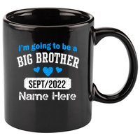 Personalize Big Brother Custom Date And Name 11oz C Handle Ceramic Mug