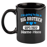 Personalize Big Brother Custom Date And Name 11oz C Handle Ceramic Mug