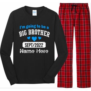 Personalize Big Brother Custom Date And Name Long Sleeve Pajama Set