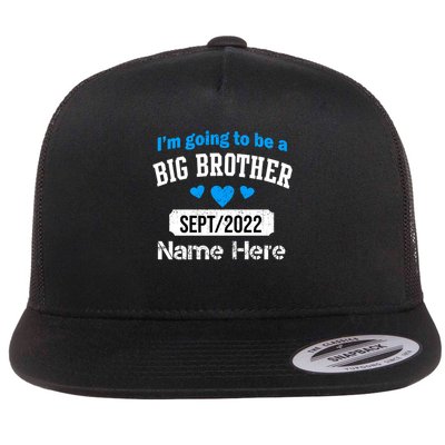 Personalize Big Brother Custom Date And Name Flat Bill Trucker Hat