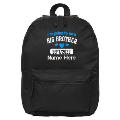 Personalize Big Brother Custom Date And Name 16 in Basic Backpack