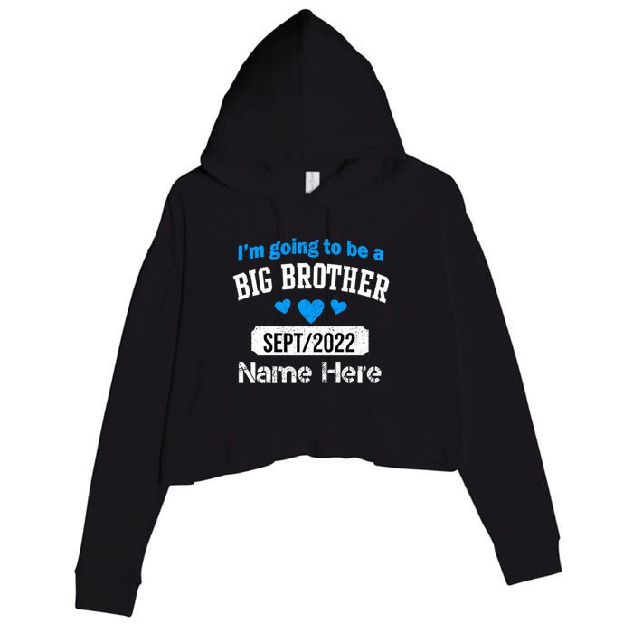 Personalize Big Brother Custom Date And Name Crop Fleece Hoodie