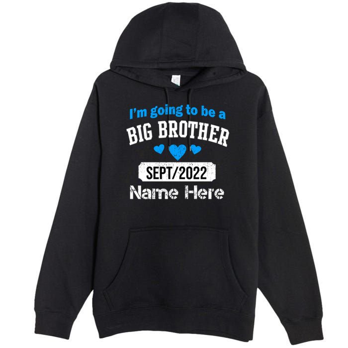 Personalize Big Brother Custom Date And Name Premium Pullover Hoodie