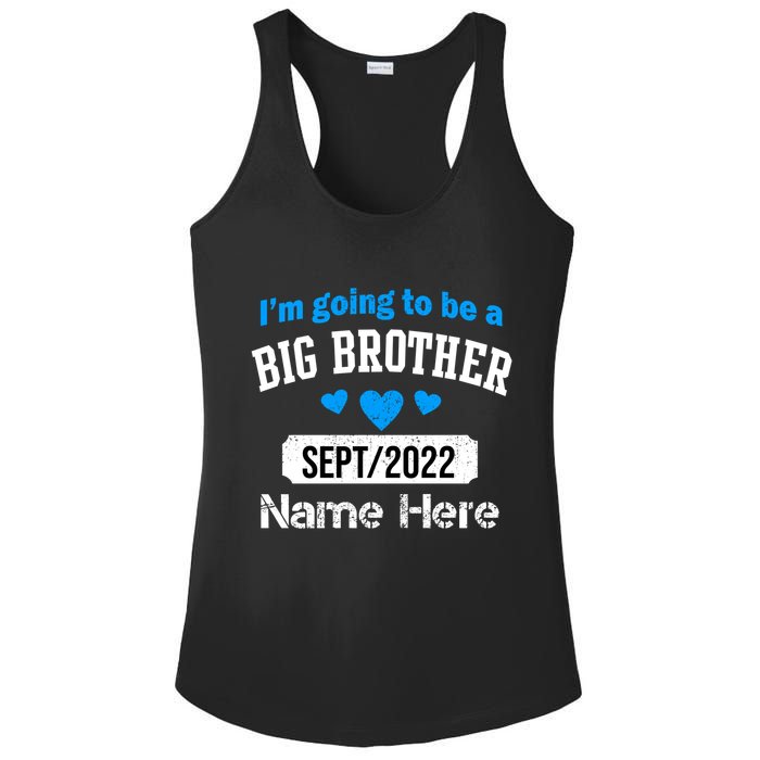 Personalize Big Brother Custom Date And Name Ladies PosiCharge Competitor Racerback Tank