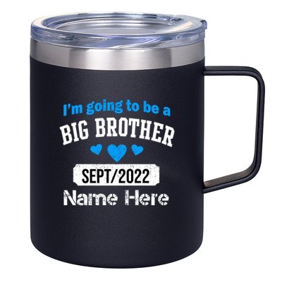 Personalize Big Brother Custom Date And Name 12oz Stainless Steel Coffee Mug