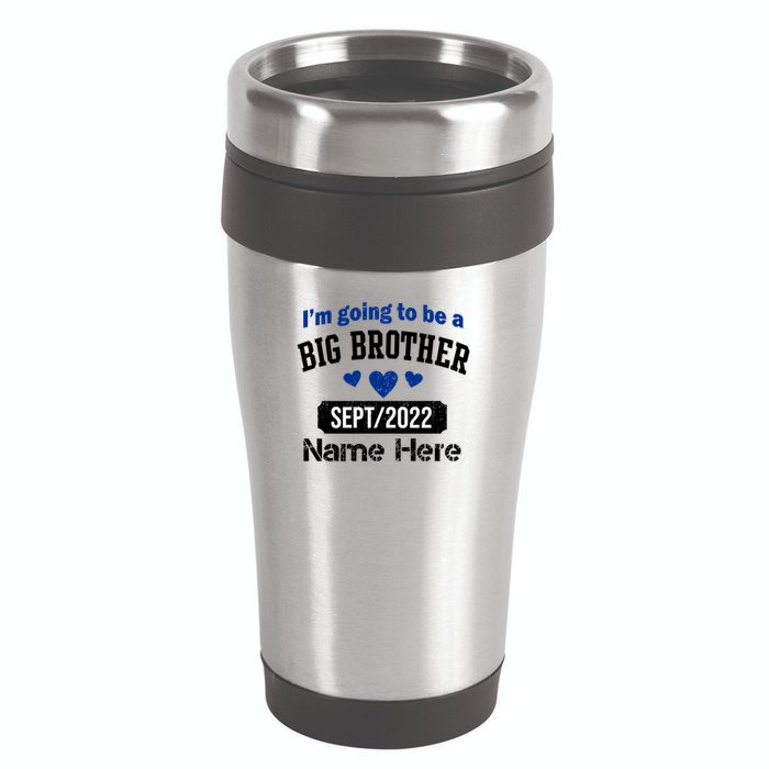 Personalize Big Brother Custom Date And Name 16oz Travel Tumbler