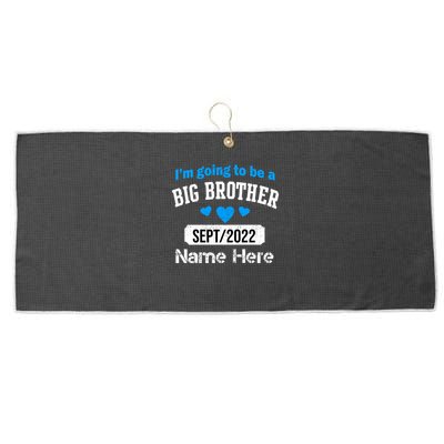 Personalize Big Brother Custom Date And Name Large Microfiber Waffle Golf Towel