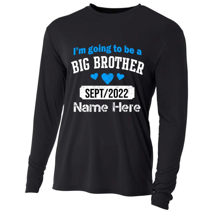 Personalize Big Brother Custom Date And Name Cooling Performance Long Sleeve Crew