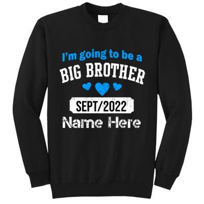 Personalize Big Brother Custom Date And Name Tall Sweatshirt