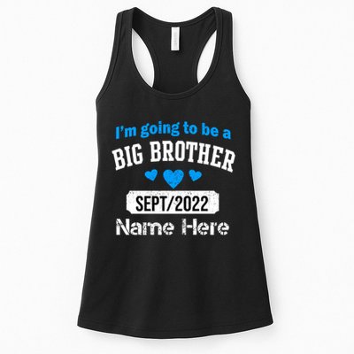 Personalize Big Brother Custom Date And Name Womens Tank Top