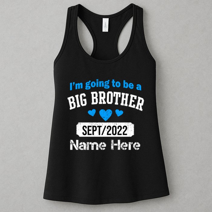 Personalize Big Brother Custom Date And Name Womens Tank Top