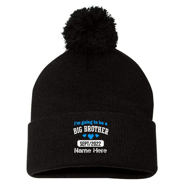 Personalize Big Brother Custom Date And Name Pom Pom 12in Knit Beanie