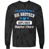 Personalize Big Brother Custom Date And Name Tie-Dye Long Sleeve Shirt