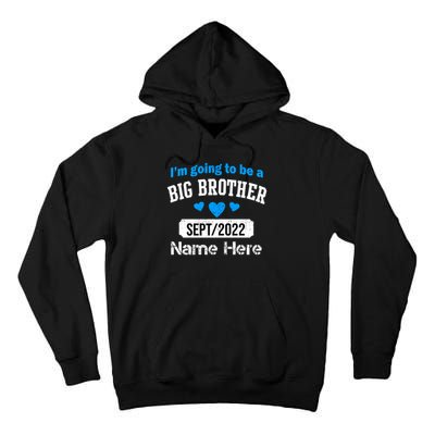 Personalize Big Brother Custom Date And Name Tall Hoodie
