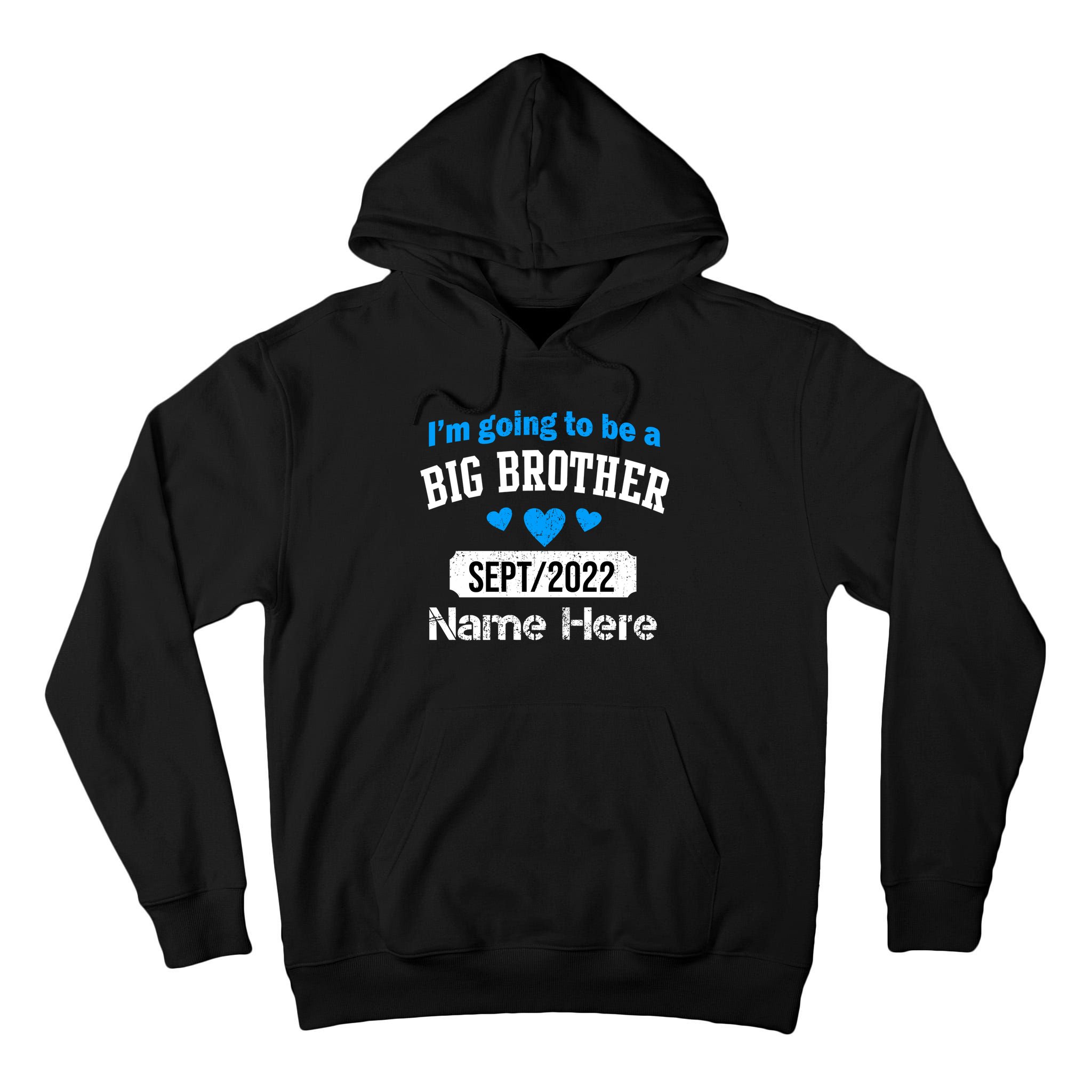 Personalize Big Brother Custom Date And Name Tall Hoodie