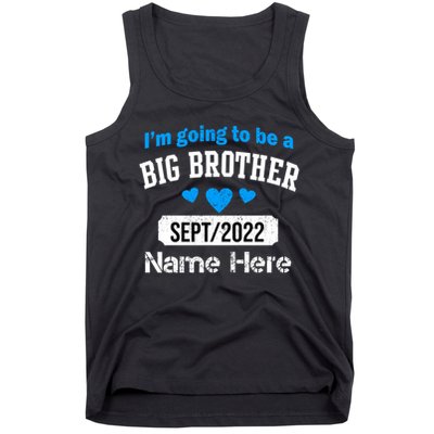 Personalize Big Brother Custom Date And Name Tank Top